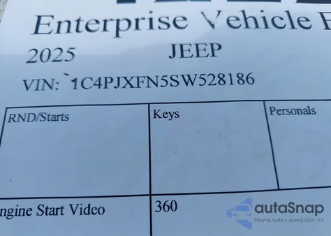 2025 Jeep Wrangler 4-Door Rubicon 4X4 из США, поврежденный, VIN 1C4PJXFN5SW528186